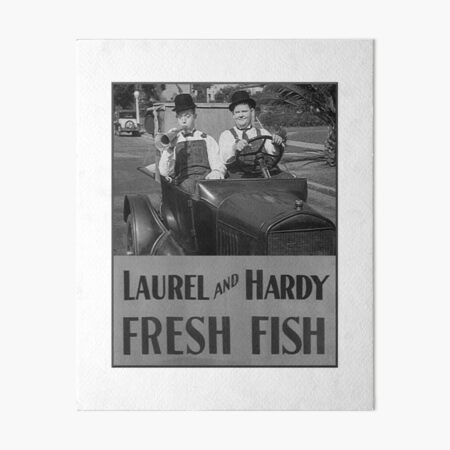Laurel and Hardy - Fresh Fish Art Board Print