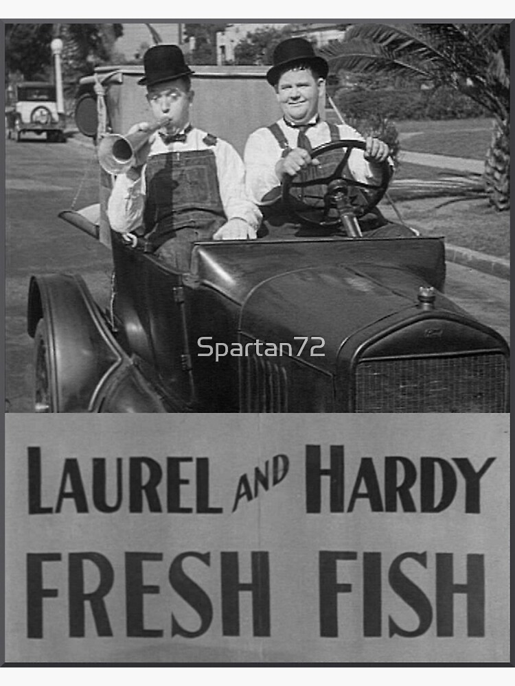 "Laurel and Hardy Fresh Fish" Sticker by Spartan72