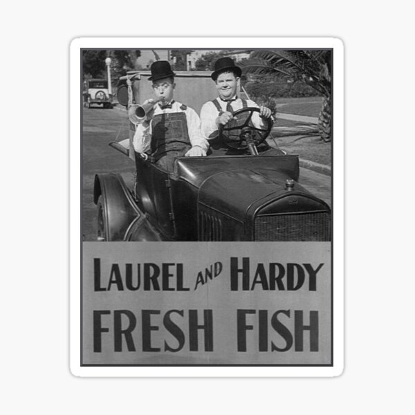 Laurel and Hardy - Fresh Fish Sticker