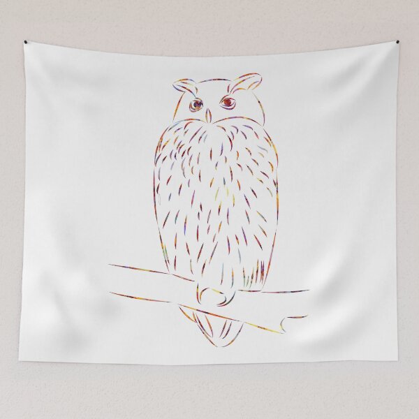 Item preview, Eagle owl / owl in autumn designed and sold by rhnaturestyles.