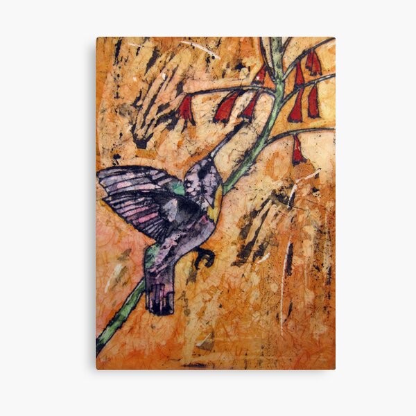 Hummingbird 2 Batik Canvas Print