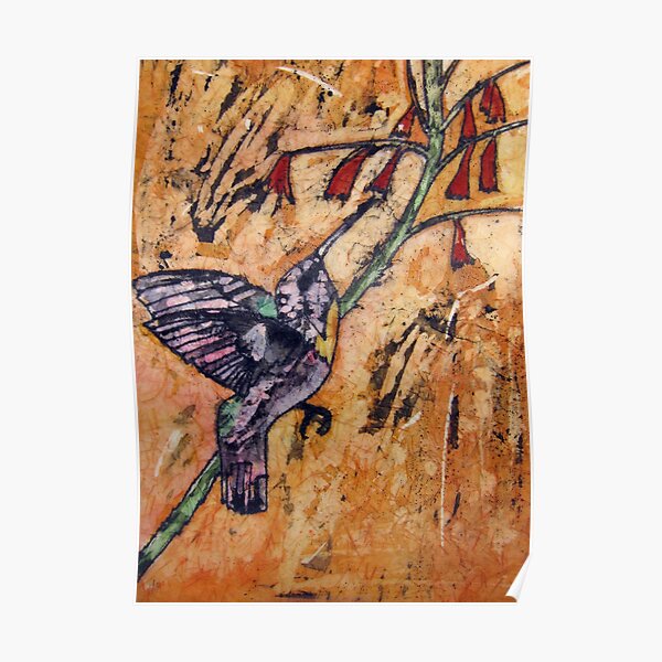 Hummingbird 2 Batik Poster