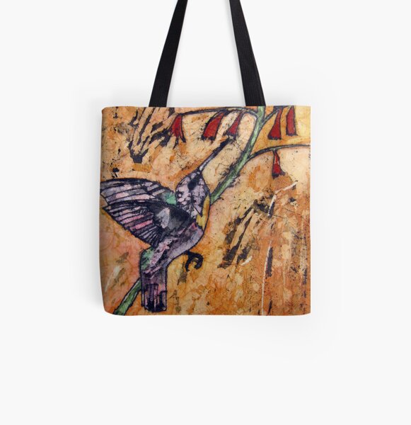 Hummingbird 2 Batik All Over Print Tote Bag