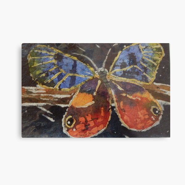 Butterfly Batik Metal Print