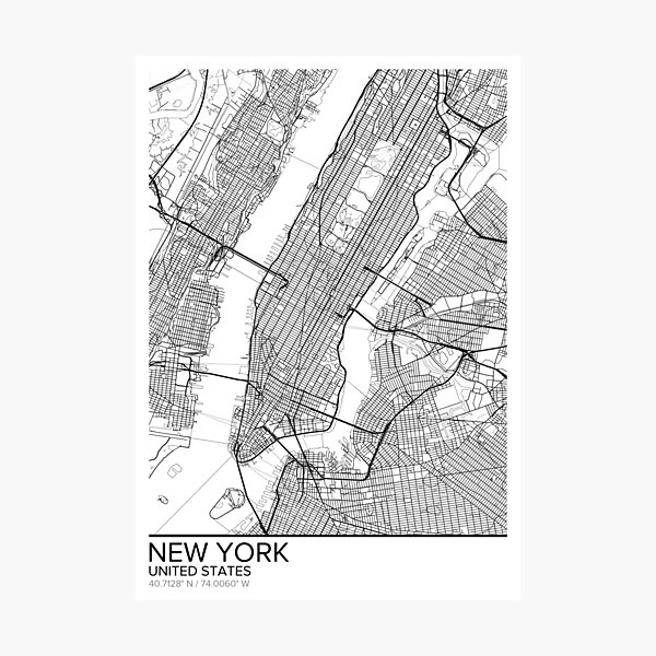 Art Mural Sur Le Theme New York City Imprimer Redbubble