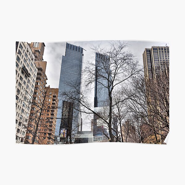 Twin Towers At Columbus Circle Poster