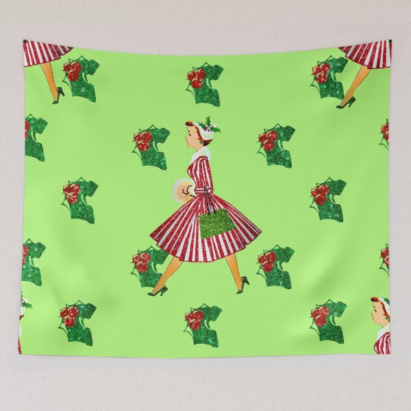 Item preview, vintage christmas lady  designed and sold by Gossip Rag.