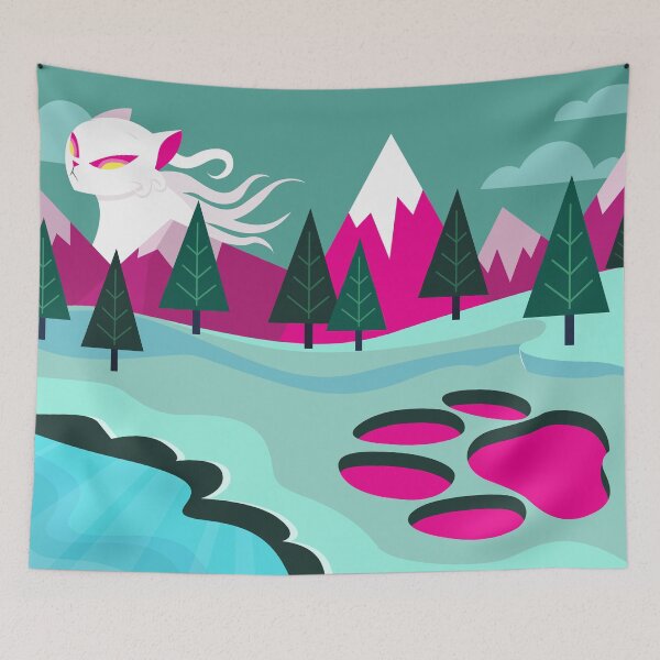 Item preview, Monster Cat in the Mountains designed and sold by awiec.