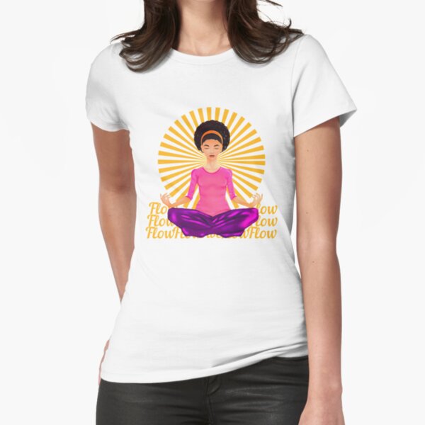 Meditating Zen, Nirvana Woman Fitted T-Shirt