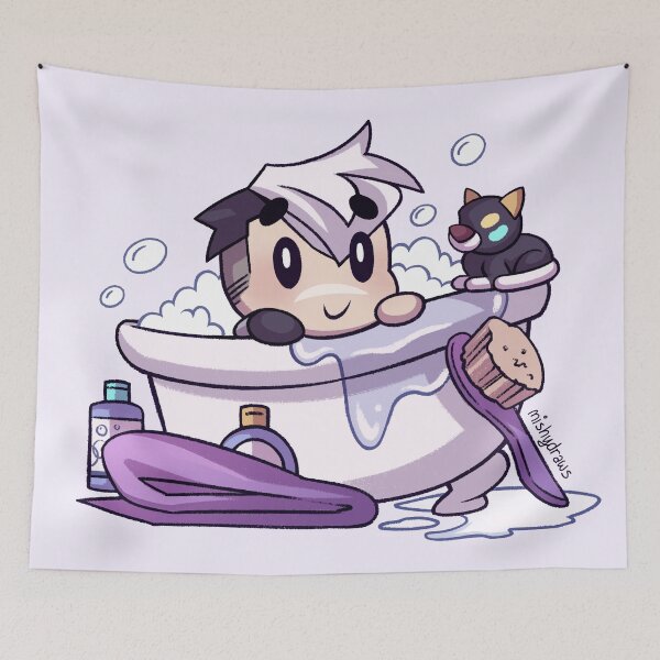 Item preview, Chibi Bathtime Shiro designed and sold by mishydraws.