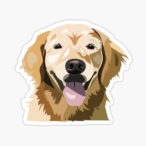 Golden Retriever Puppy Sticker By Cpickoski Redbubble