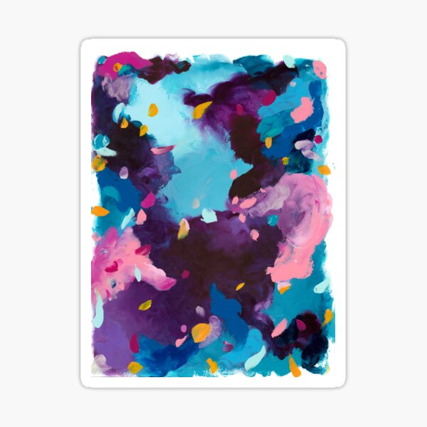 Blackout - abstract acrylic painting Sticker