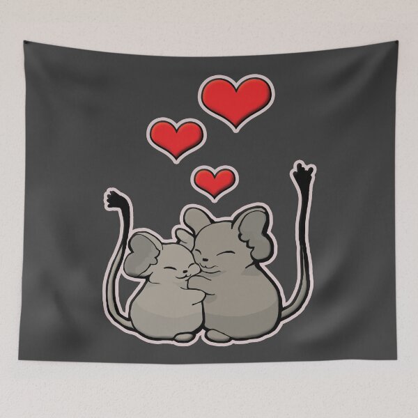 Item preview, Degu Hug Love Hearts designed and sold by -M-I-.