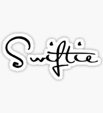 Swiftie cursive black Glossy Sticker