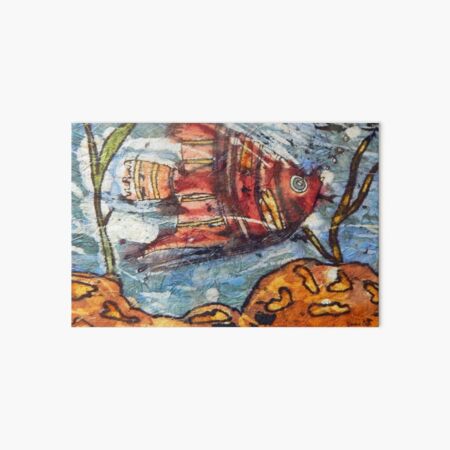Fish Batik Art Board Print