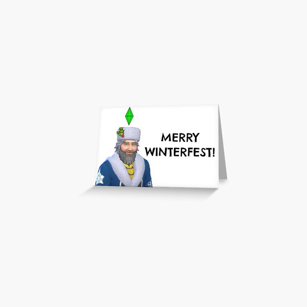 Sims 4 Weihnachtsgrußkarte Grußkarte
