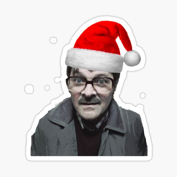 "Friday Night Dinner // Jim // Christmas" Sticker by Jamesf37 Redbubble