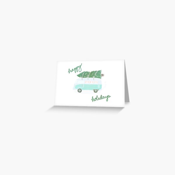 Festive Van Happy Holidays Greeting Card