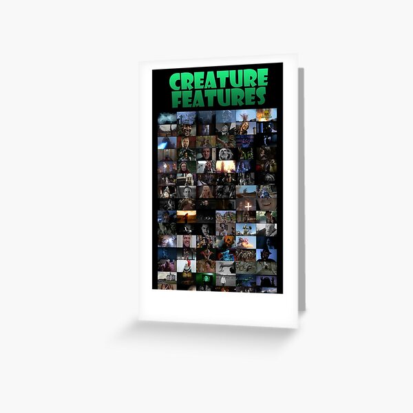 Creature Features Opening Theme Poster Greeting Card