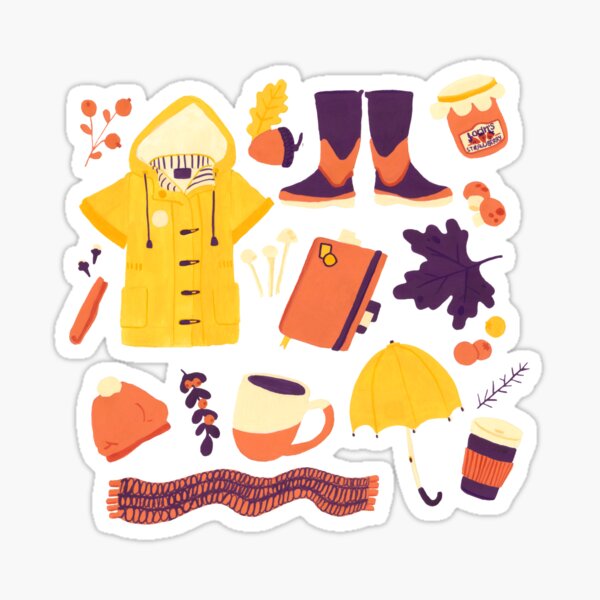 AUTUMN OBJECTS Sticker