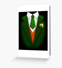 St. Patrick's Day Funny Suit and Tie Tuxedo Gift Greeting Card