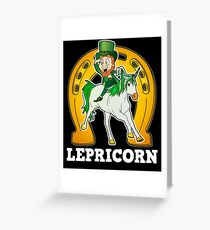 Lepricorn Unicorn St Patrick's Day Funny Gift Greeting Card