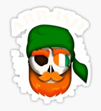 Arr-Ish Irish Pirate St. Patrick's Day Funny Gift Sticker