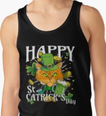 Happy St. Catricks Day Funny St. Patricks Cat Lover Tank Top