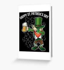 St. Patrick's Day Dabbing Lepricorn Dab Funny Gift Greeting Card