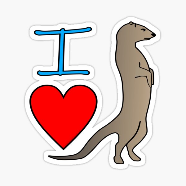I Heart Mongoose Sticker