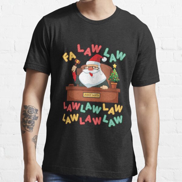 Funny Lawyer Christmas Santa Fa Law Law Essential T-Shirt