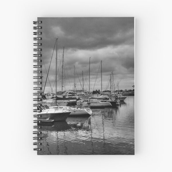Item preview, Boats at Mooloolaba-Mono designed and sold by Sharon McRae.