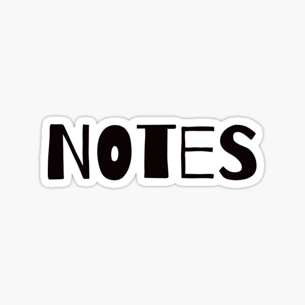 Take Notes Sticker for Sale by Comsworth