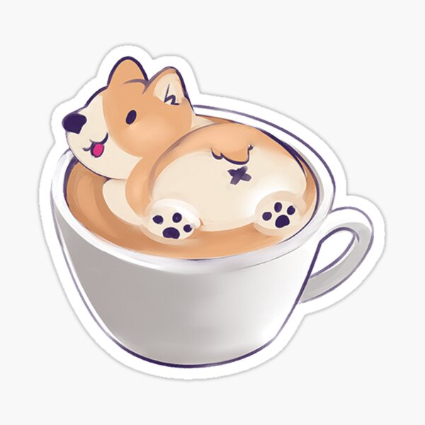 Corgilatte Sticker