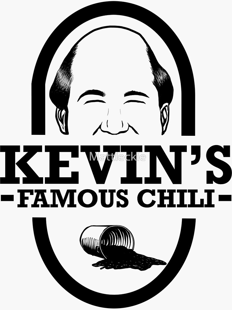 "Kevin’s Famous Chili" Sticker for Sale by Mattleckie | Redbubble
