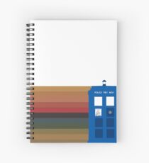 Tardis plus 13's stripes, horizontal Spiral Notebook