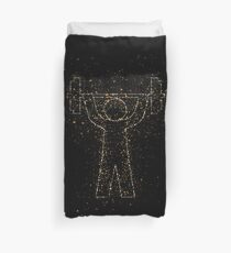 Gym pictogram athlete golden ornament Gold Bettbezug