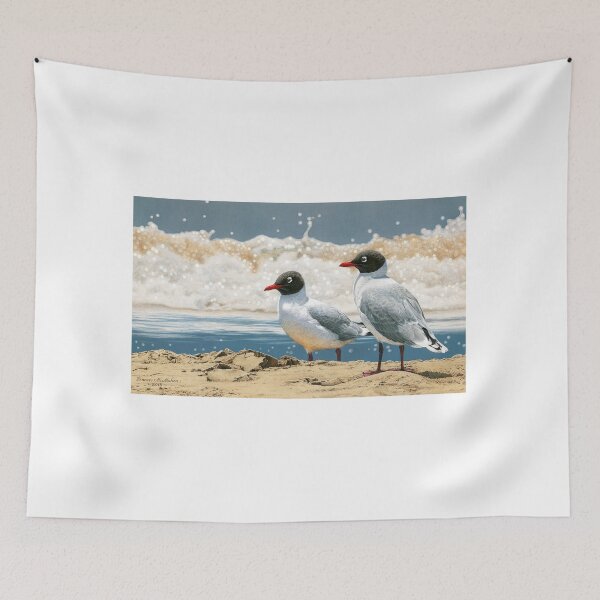 Item preview, Surf 'n' Turf (Franklin's Gulls) designed and sold by Frances McMahon Watercolour Bird Artist.