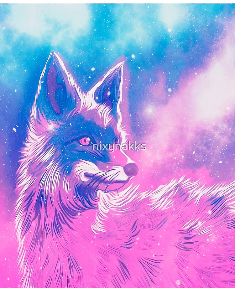 Foxy galaxy cute fox blue HD phone wallpaper  Peakpx