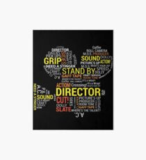 Filmmaker Cinematographer Director Cinematography Filmmaking Gifts - Camera with Word Cloud Art Board