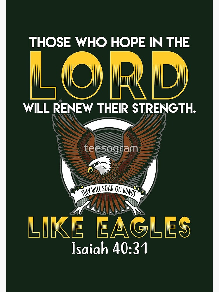  Soar High On Wings Like Eagles Isaiah 40 31 Christian Bible T- Shirt : Clothing, Shoes & Jewelry