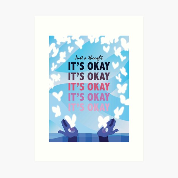 It's Okay Illustrated Quote Art Print