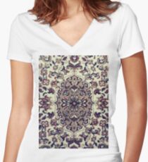 #Motif #Visualarts #winter #nature #snow #frost #outdoors #icee #cold #wood #season #bird #tree #frozen #dry #garden #grass #weather #horizontal #colorimage #nopeople #closeup #plant #day #animal Women's Fitted V-Neck T-Shirt