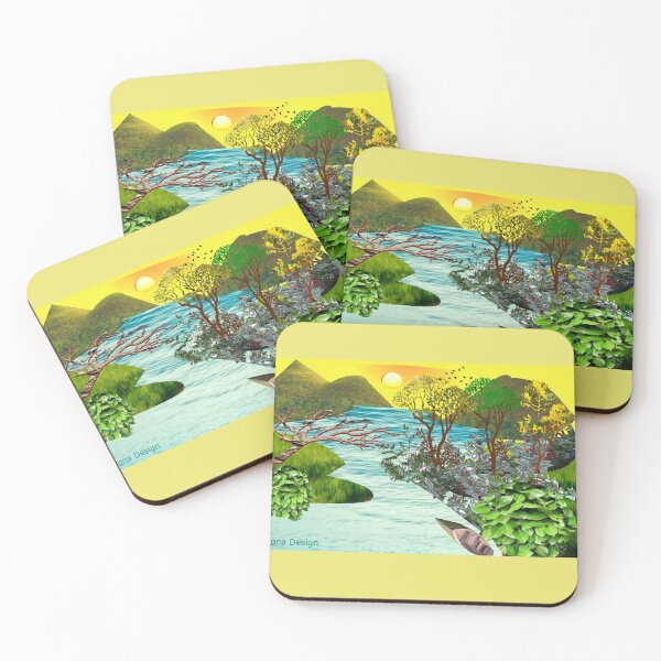 Item preview, Leaf flower Pattern /lake side   designed and sold by aldona.