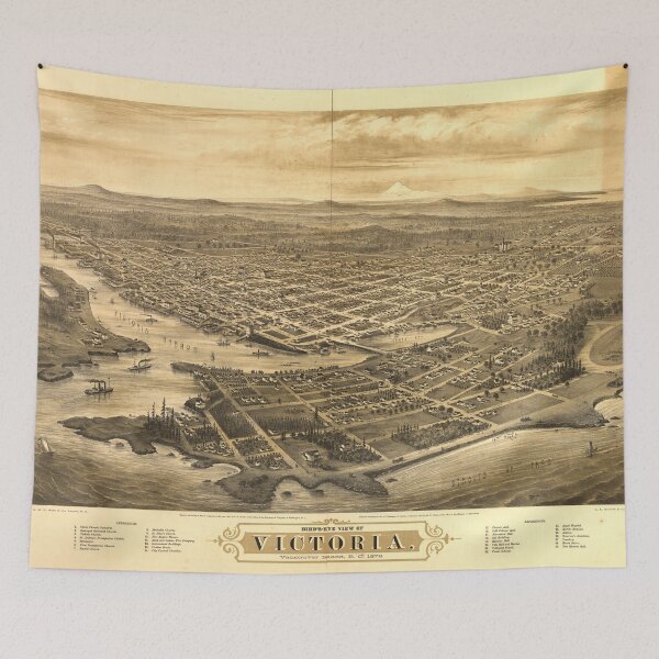 Item preview, Bird's Eye View of Victoria, British Columbia, Canada (1878) designed and sold by allhistory.