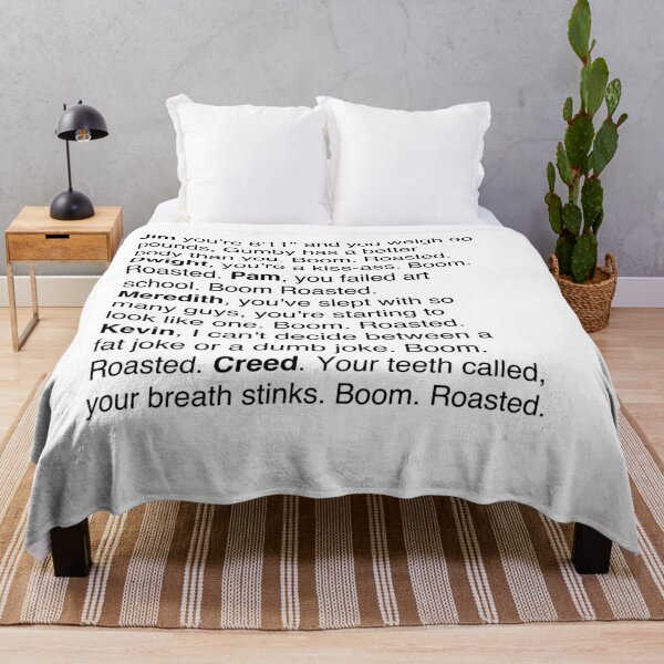 Boom Roasted - The Office Throw Blanket