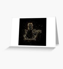Crocodile funny alligator golden ornament Gold Greeting Card