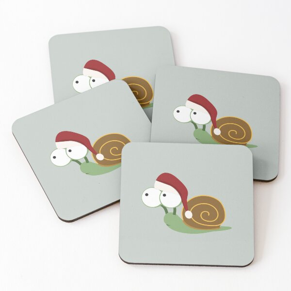 Item preview, Cute Cartoon Christmas Snail wearing a Santa hat. designed and sold by Hedgie Designs.