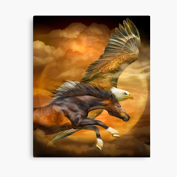 Eagle And Horse - Spirits Of The Wind Canvas Print
