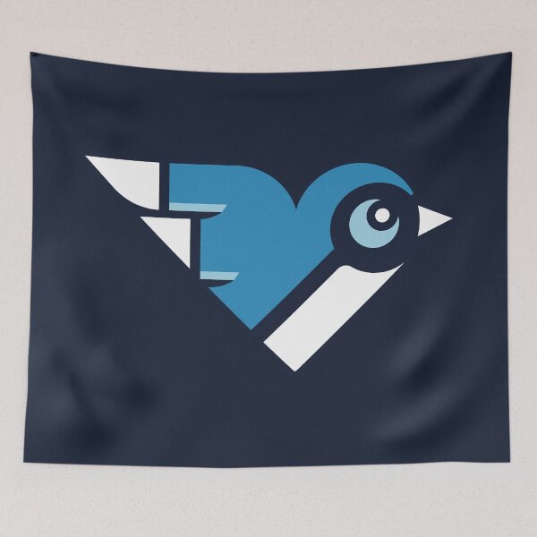 Artikelvorschau, Bluejay-Herz entworfen und verkauft von Hushi Designs.
